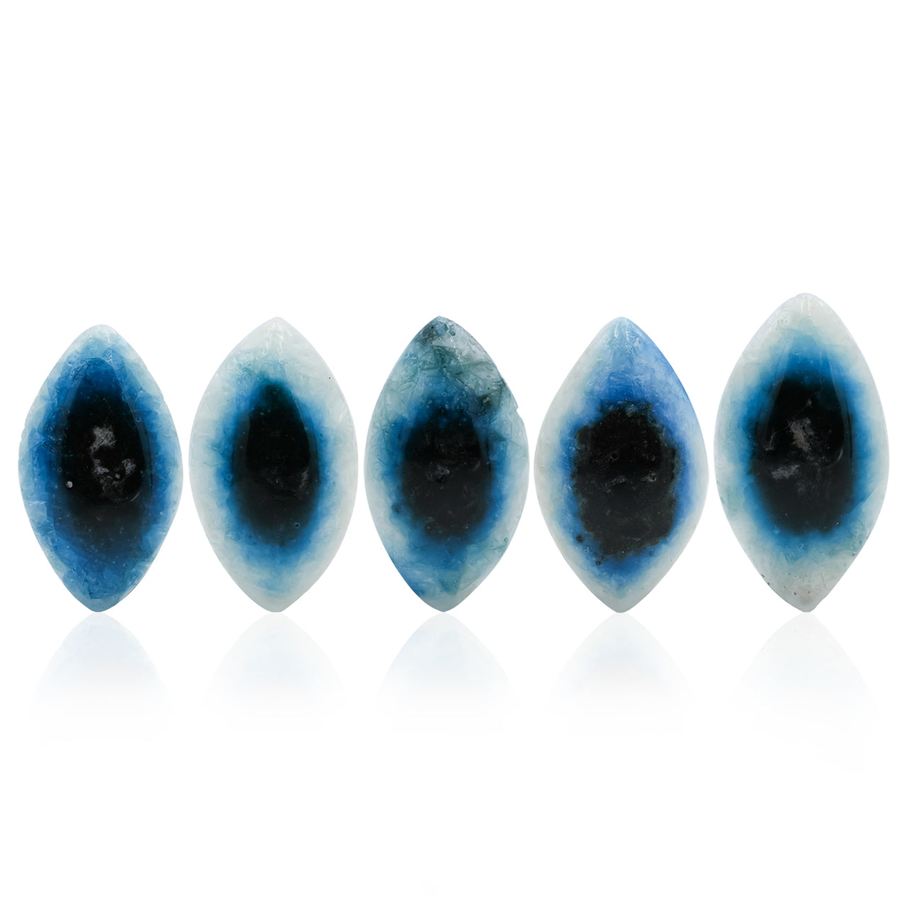 Starborn Eyeshape Blue Ice Glacierite Cabochon - 1 piece