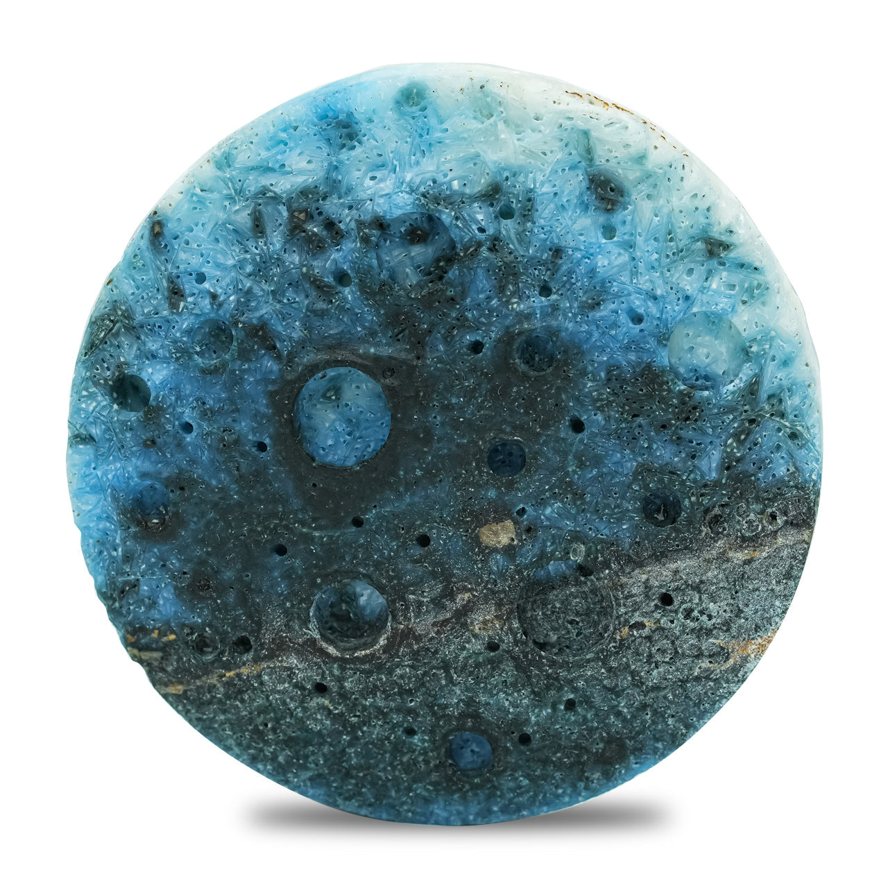 Starborn Blue Ice Glacierite Moon Carving 69-70 mm - 1 piece