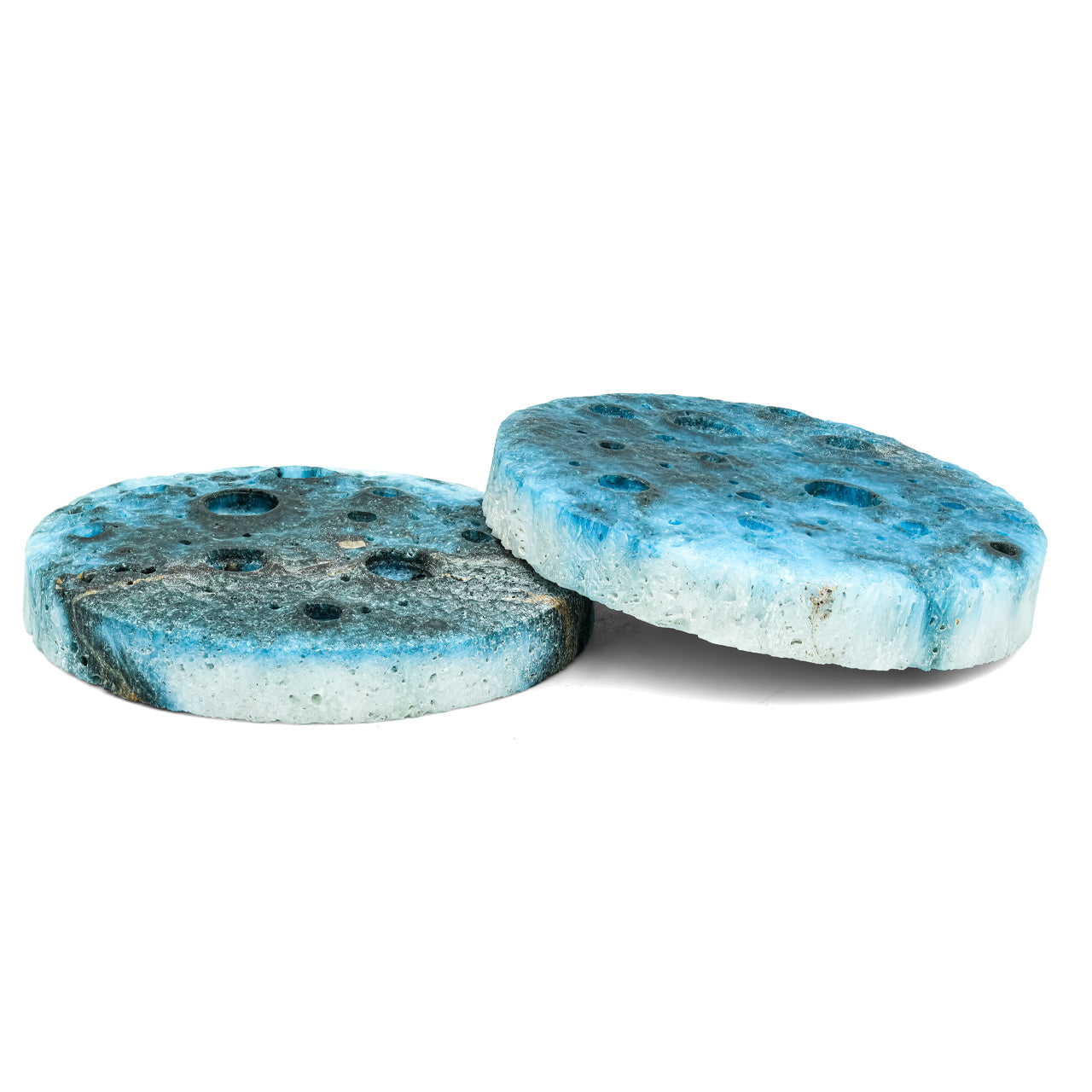 Starborn Blue Ice Glacierite Moon Carving 69-70 mm - 1 piece