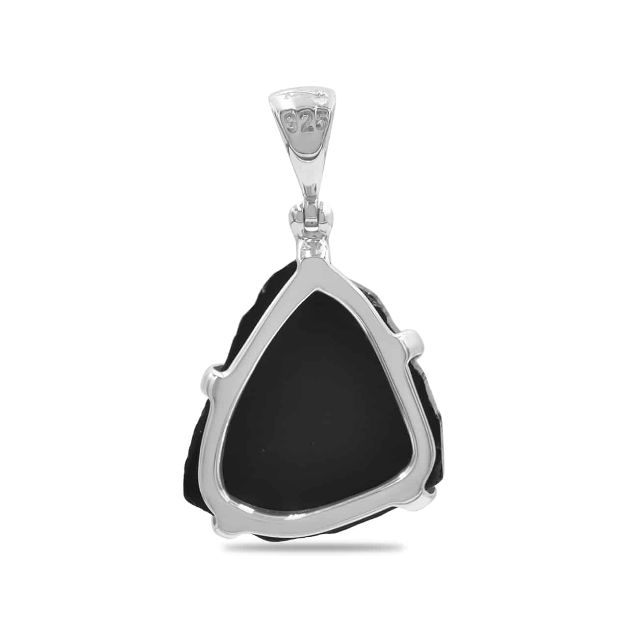 Starborn Black Tourmaline Crystal Slice Pendant in Sterling Silver