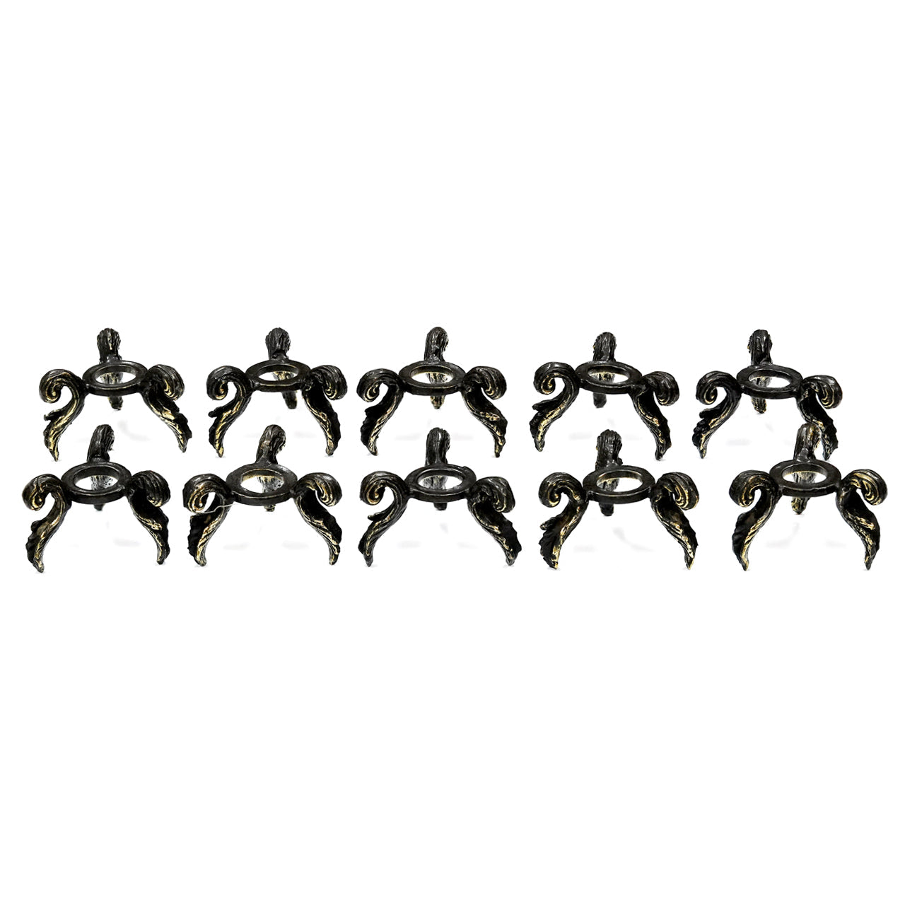 Starborn Gemstone Sphere Brass Holder Flat - 10 pcs