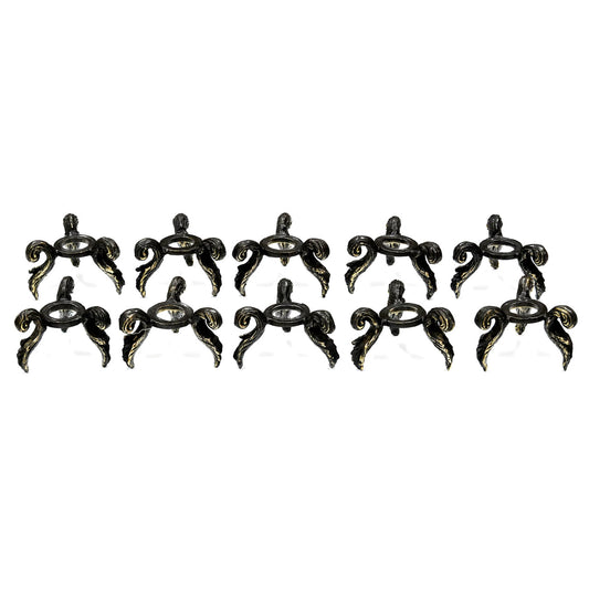 Starborn Gemstone Sphere Brass Holder Flat - 10 pcs
