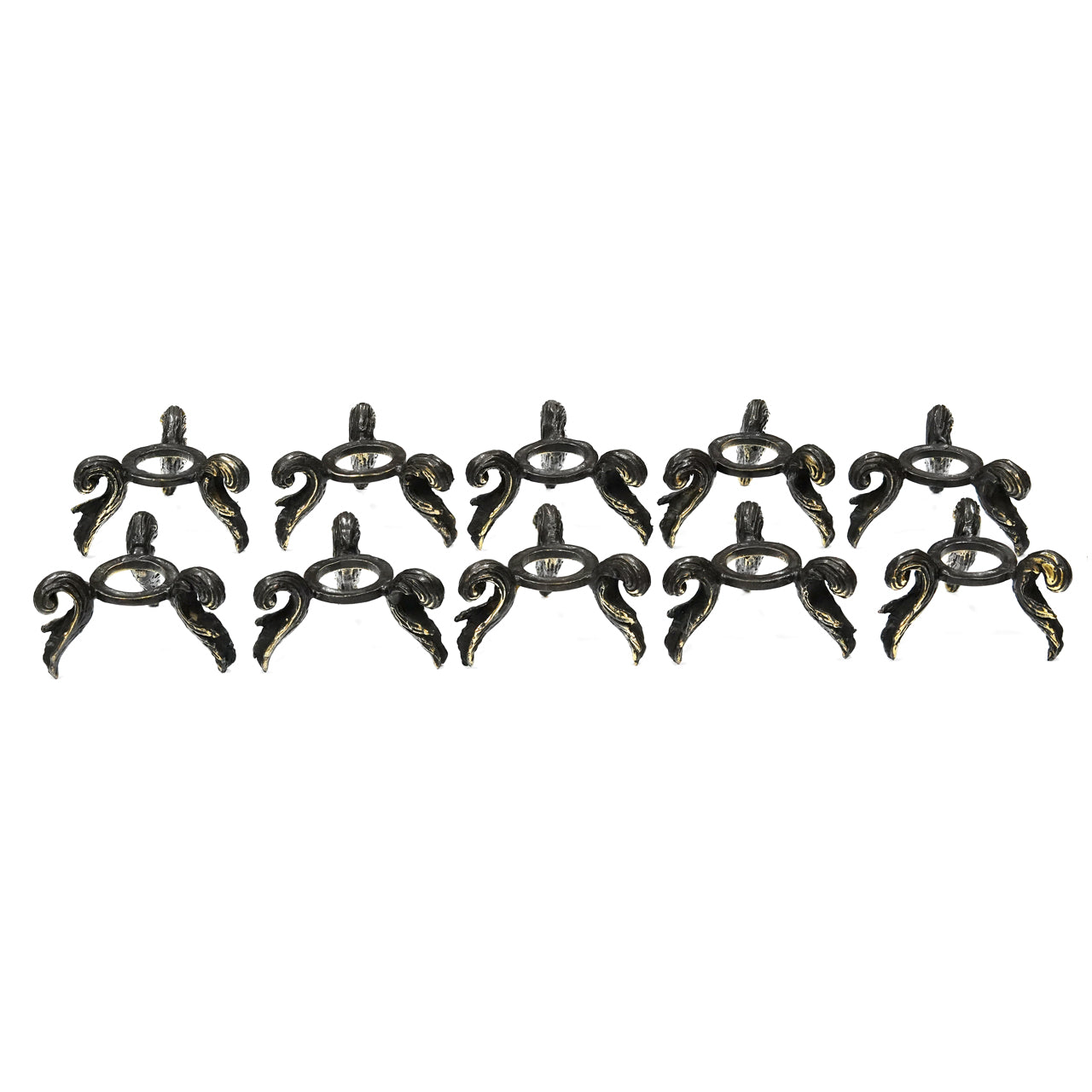 Starborn Gemstone Sphere Brass Holder Flat - 10 pcs