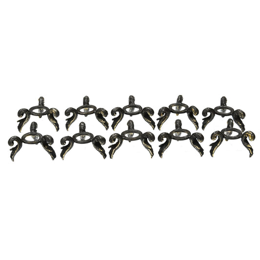 Starborn Gemstone Sphere Brass Holder Flat - 10 pcs