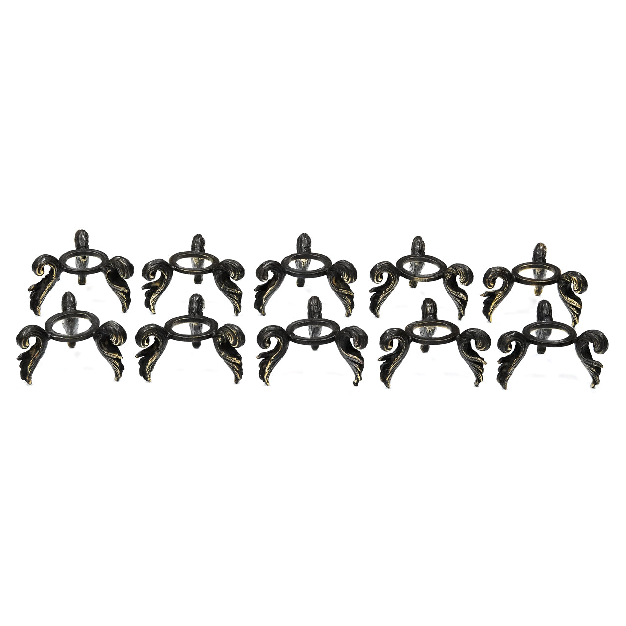 Starborn Gemstone Sphere Brass Holder Flat - 10 pcs