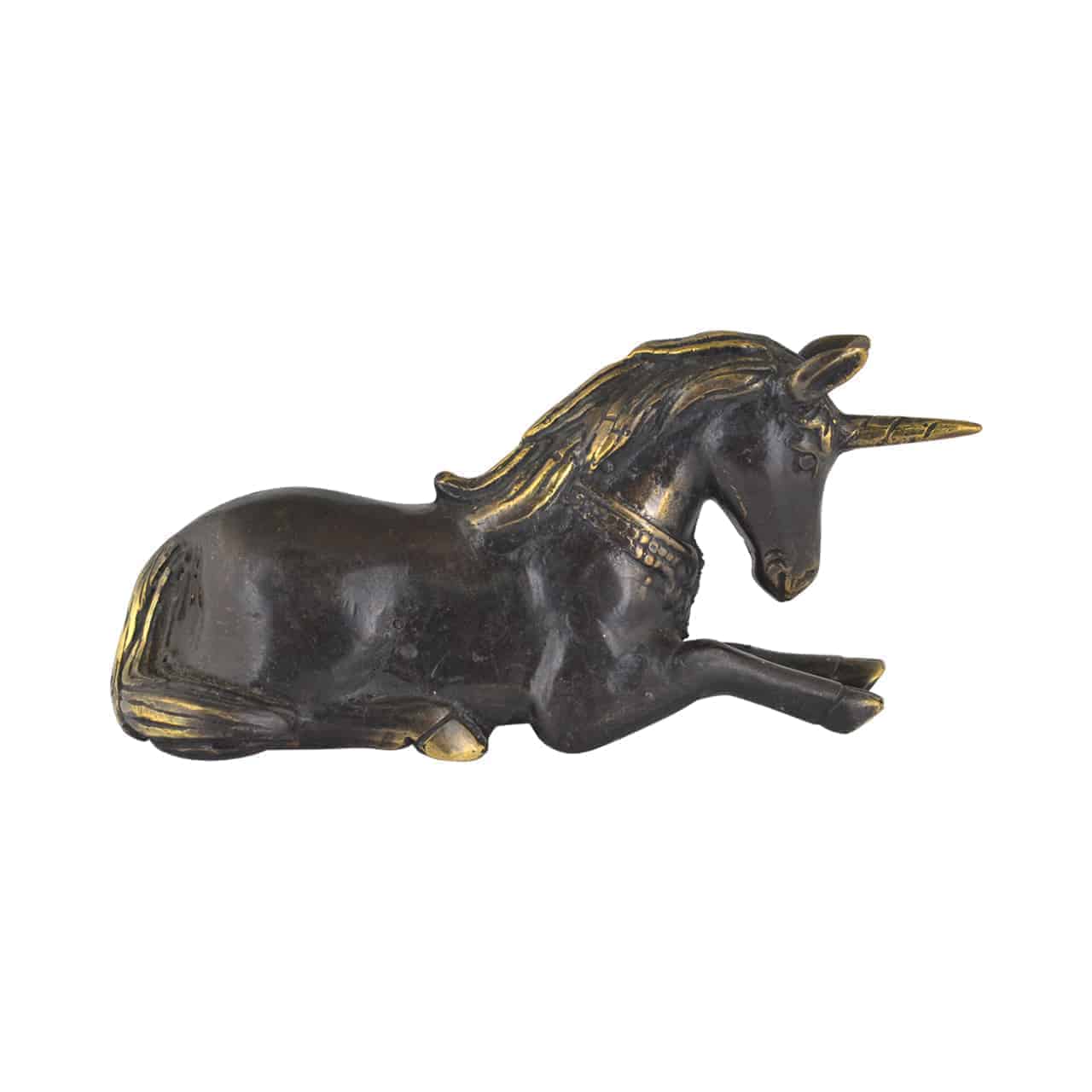 Starborn Laying Unicorn Decorative Bronze Statue