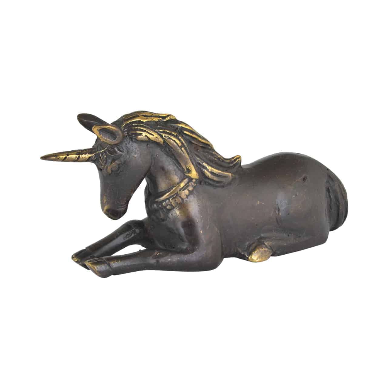 Starborn Laying Unicorn Decorative Bronze Statue