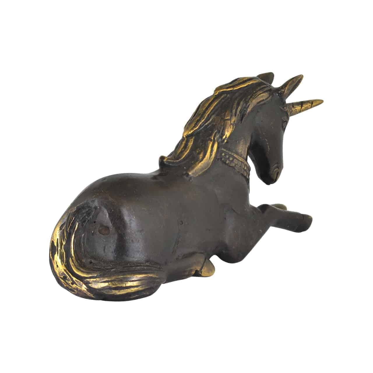 Starborn Laying Unicorn Decorative Bronze Statue
