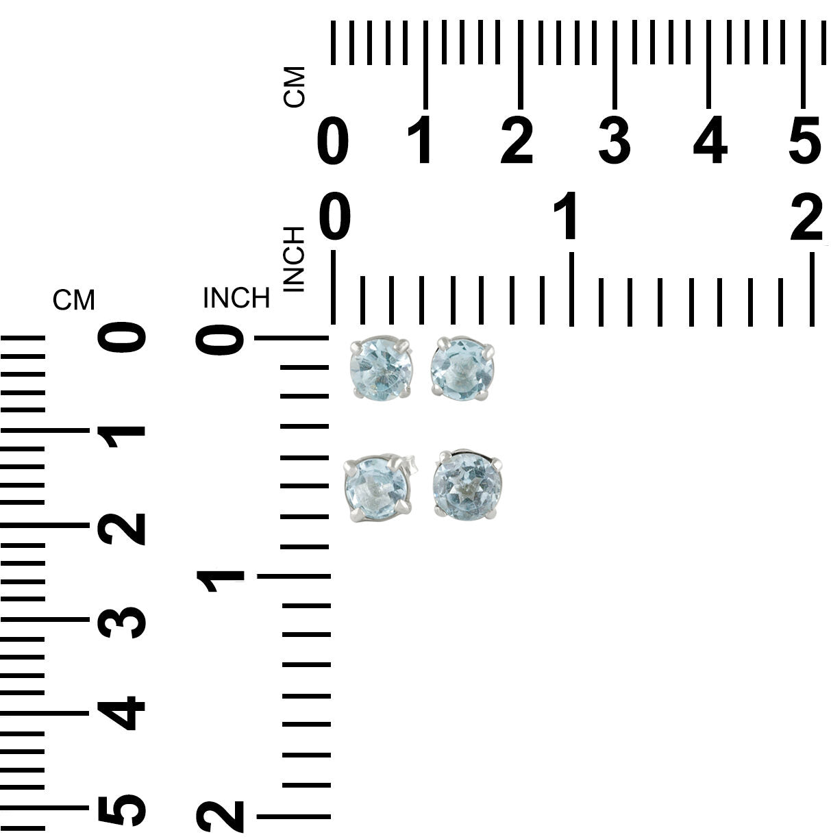 Starborn Faceted Blue Topaz Sterling Silver Post Earrings