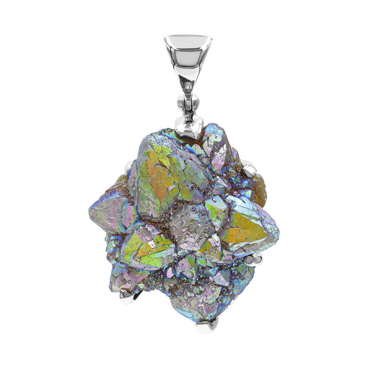 Starborn Aura Star Citrine Prong Set Pendant in Sterling Silver