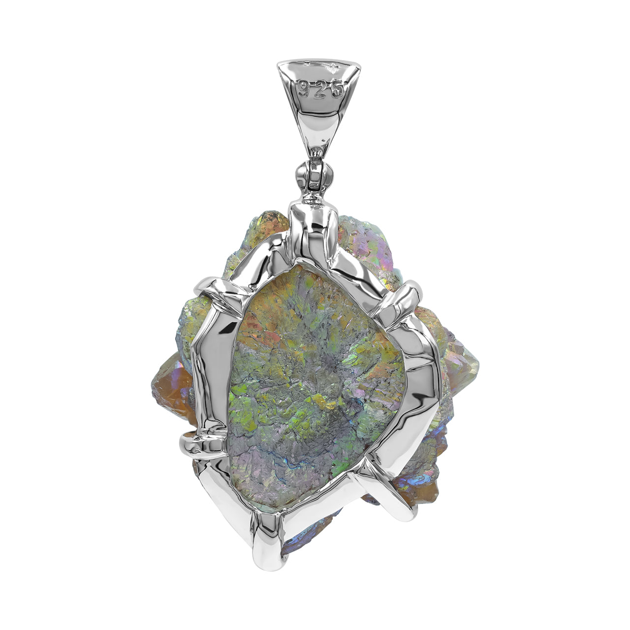 Starborn Aura Star Citrine Prong Set Pendant in Sterling Silver