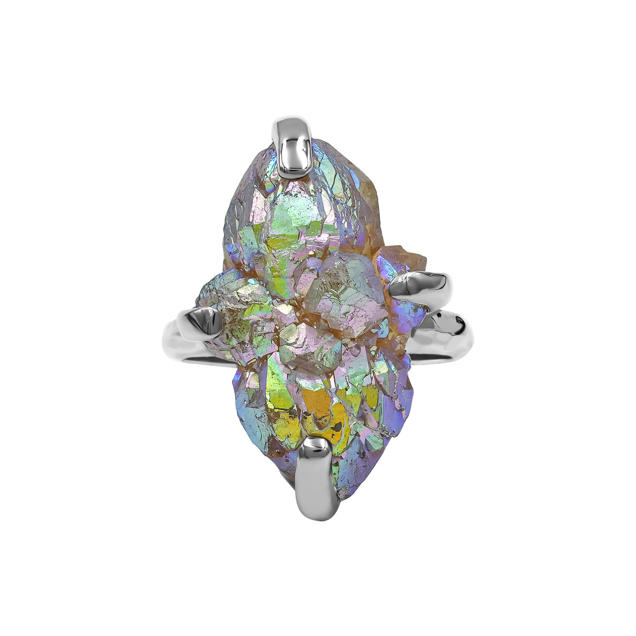Starborn Aura Star Citrine Prong Set Ring in Sterling Silver