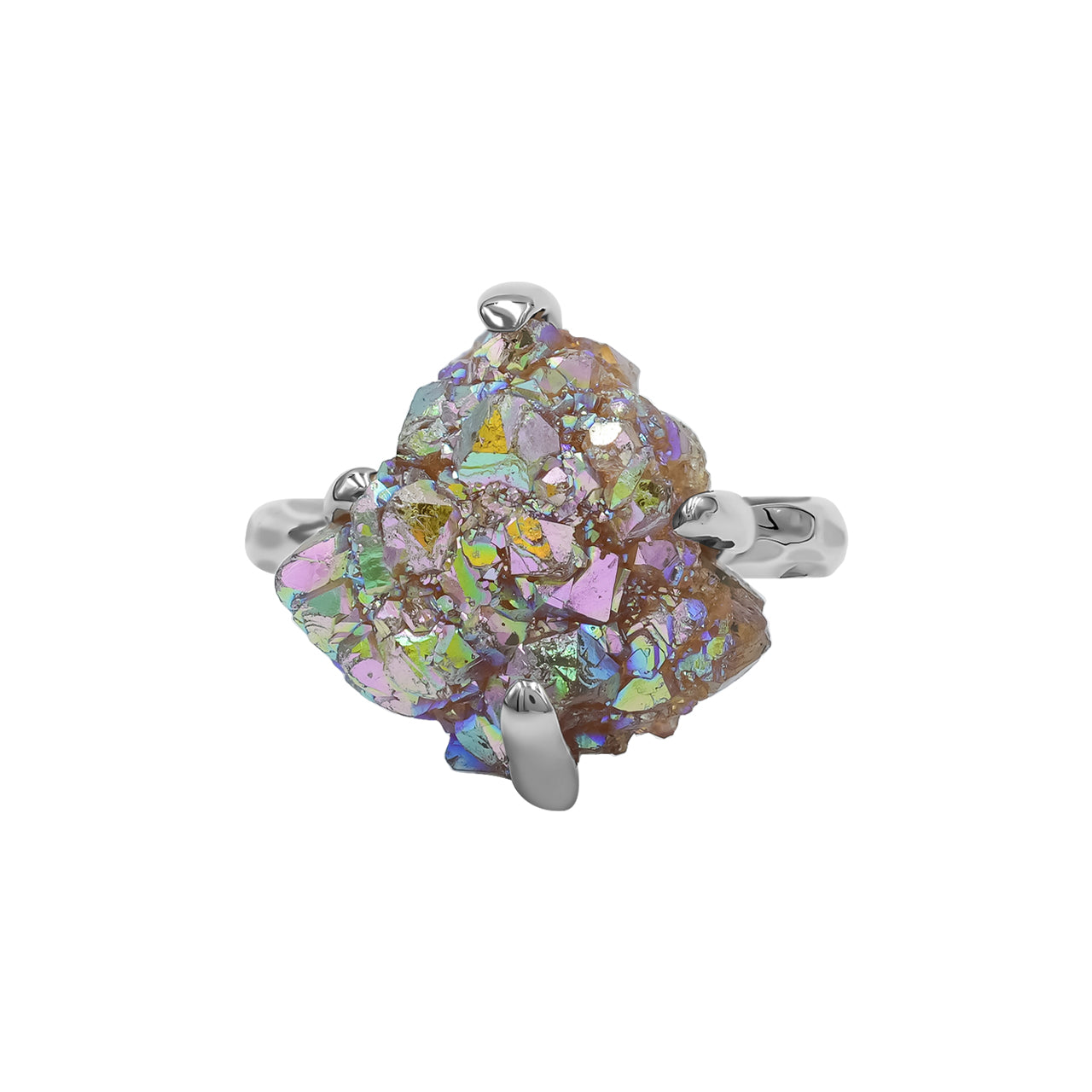 Starborn Aura Star Citrine Prong Set Ring in Sterling Silver