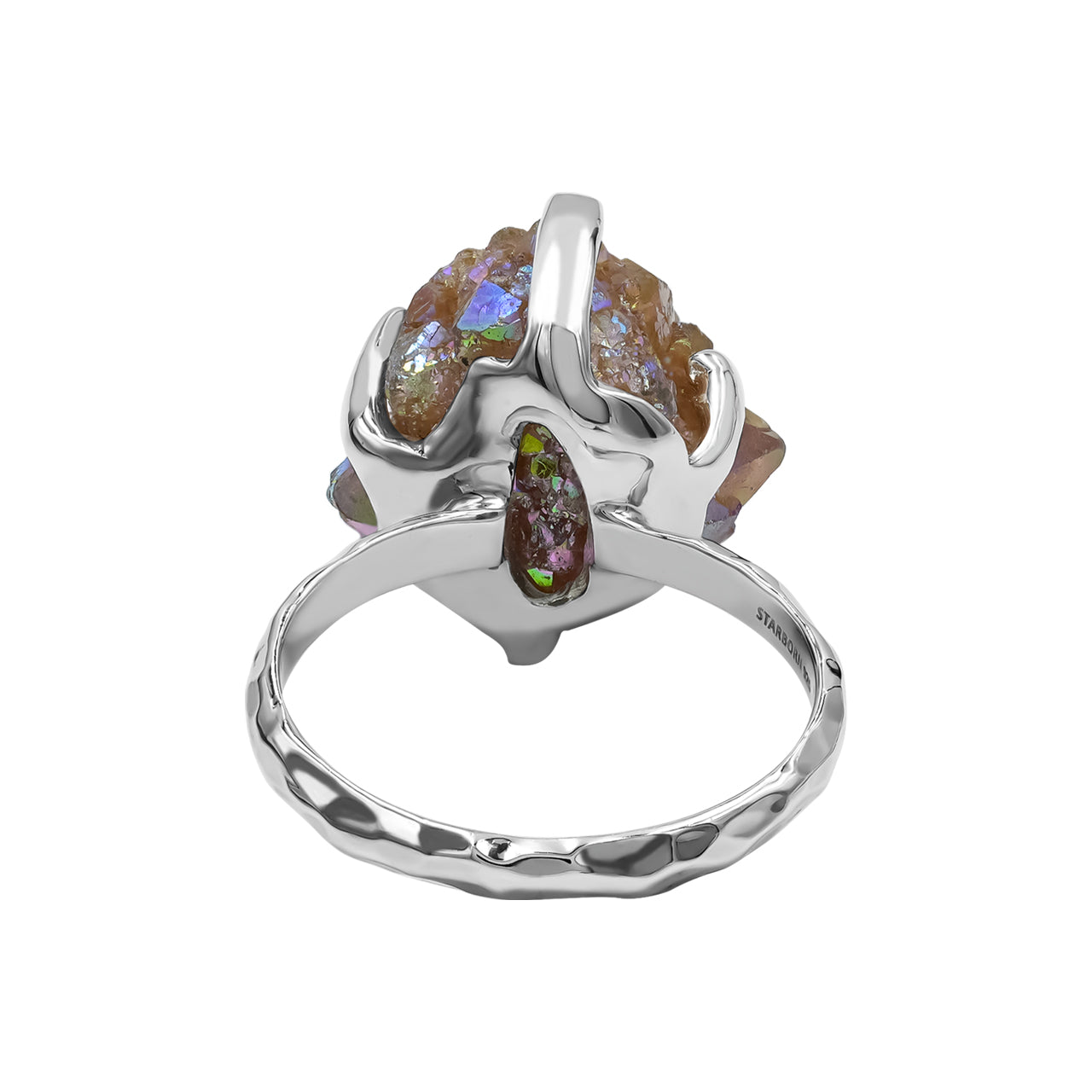 Starborn Aura Star Citrine Prong Set Ring in Sterling Silver
