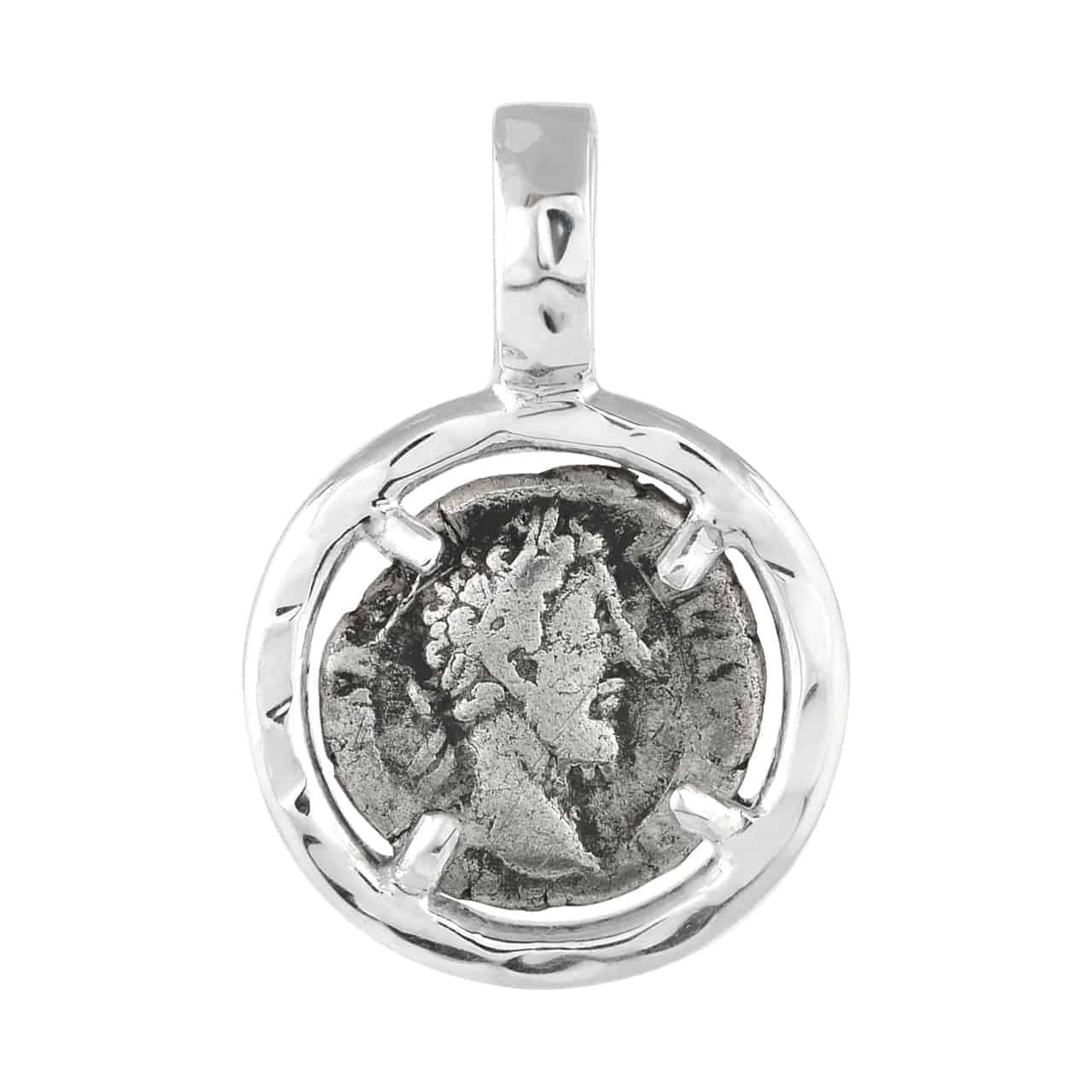 Starborn Roman Denarius Silver Coin Frame Set Pendant [80-220 AD] in Sterling Silver