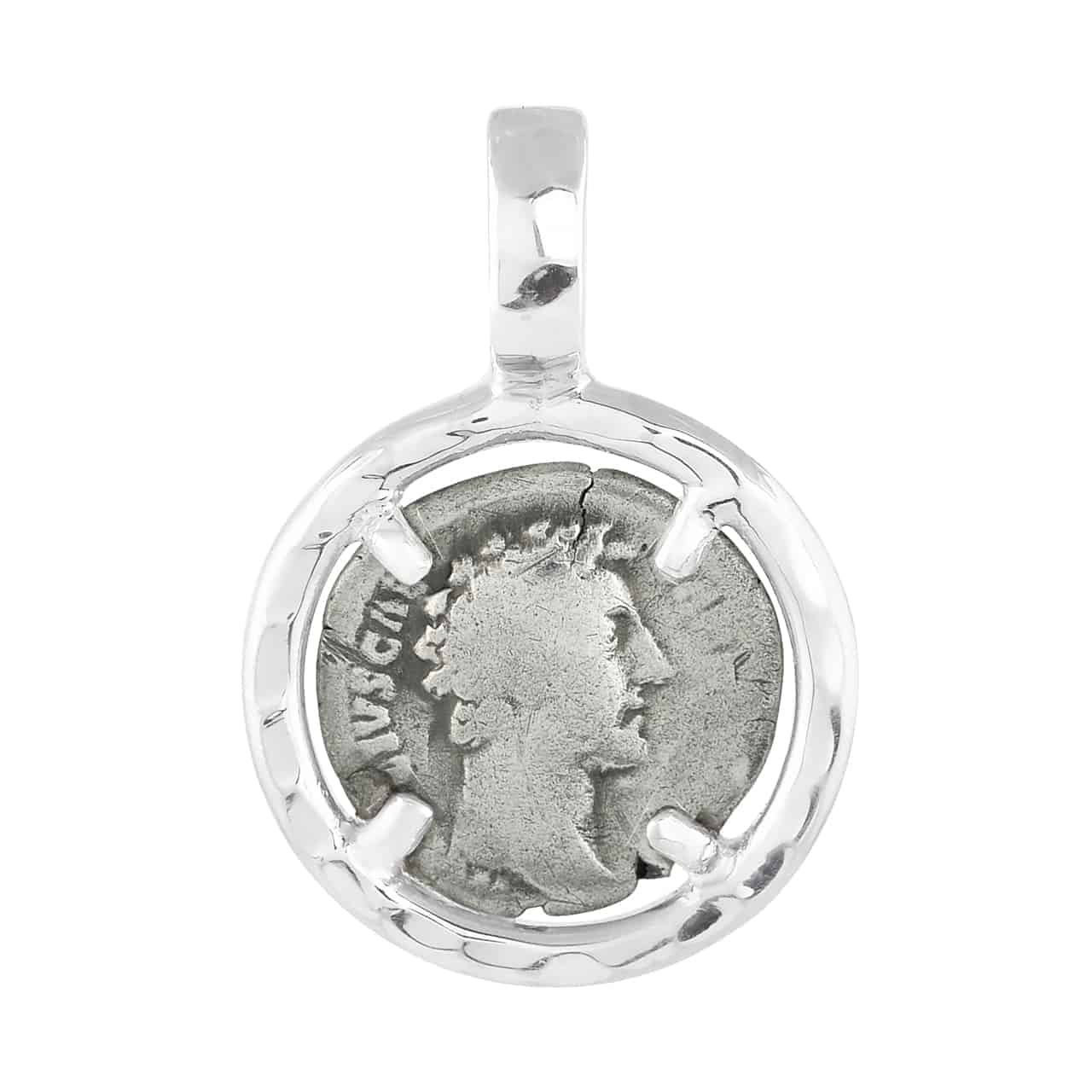 Starborn Roman Denarius Silver Coin Frame Set Pendant [80-220 AD] in Sterling Silver