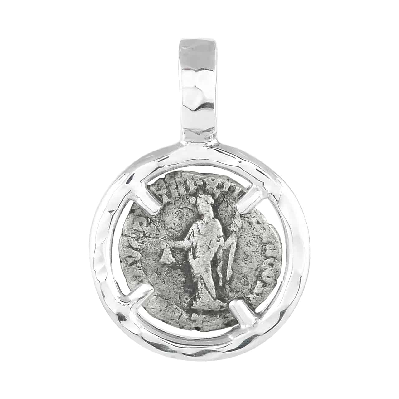 Starborn Roman Denarius Silver Coin Frame Set Pendant [80-220 AD] in Sterling Silver