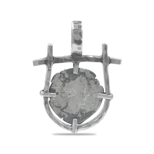 Starborn Roman Denarius Silver Coin Pendant [80-220 AD] with Frame in Sterling Silver