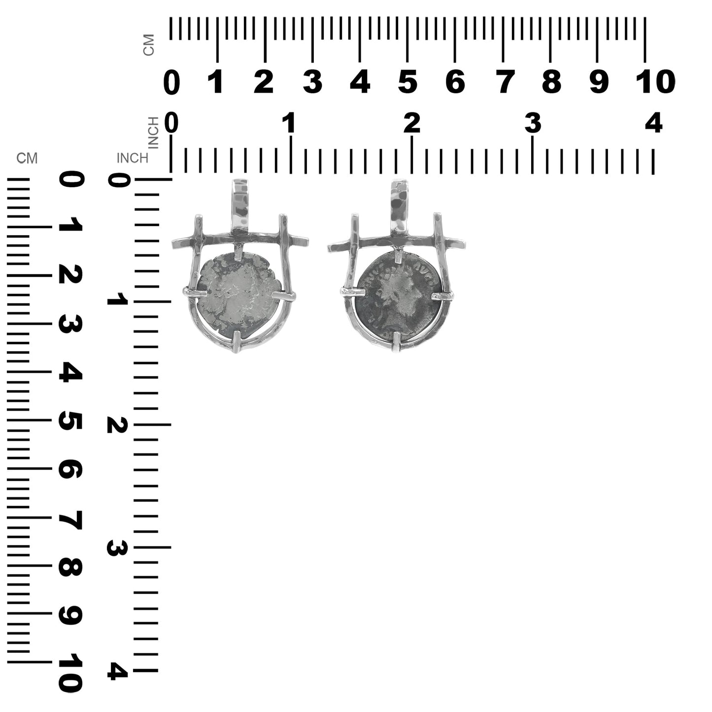 Starborn Roman Denarius Silver Coin Pendant [80-220 AD] with Frame in Sterling Silver