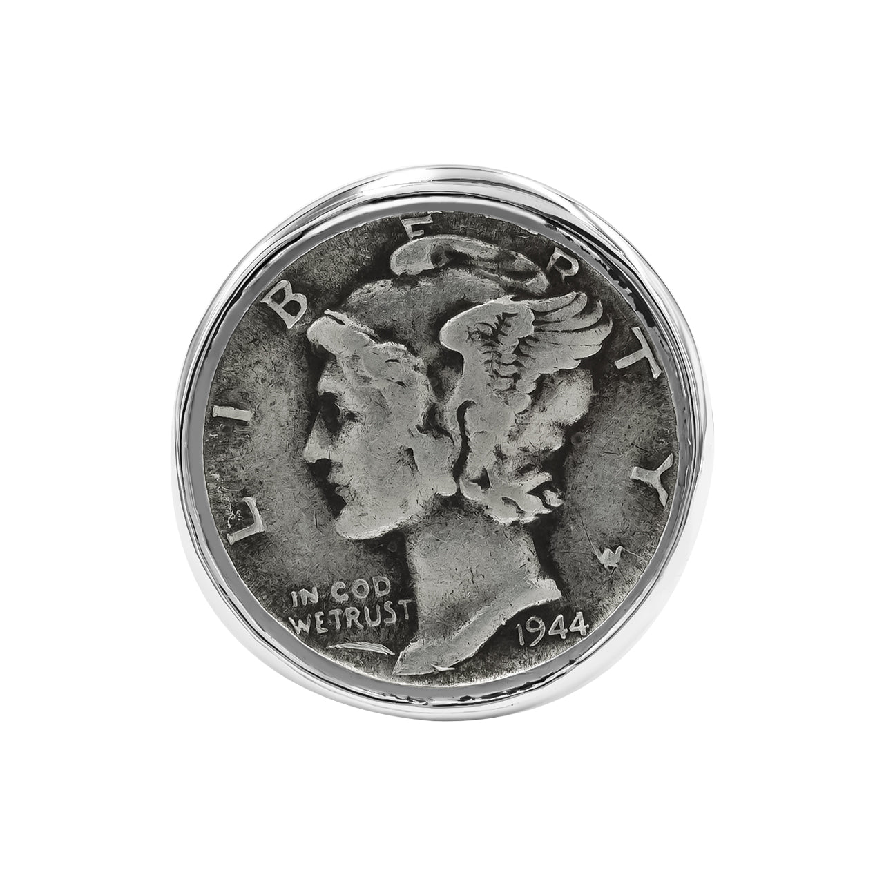 Starborn Mercury Dime Ring in Sterling Silver