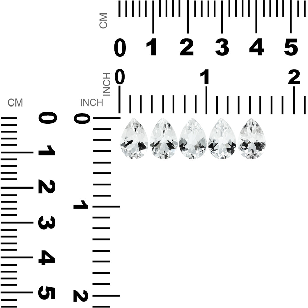 Starborn Danburite Faceted Gemstone Pear [12mm] - 1 Piece