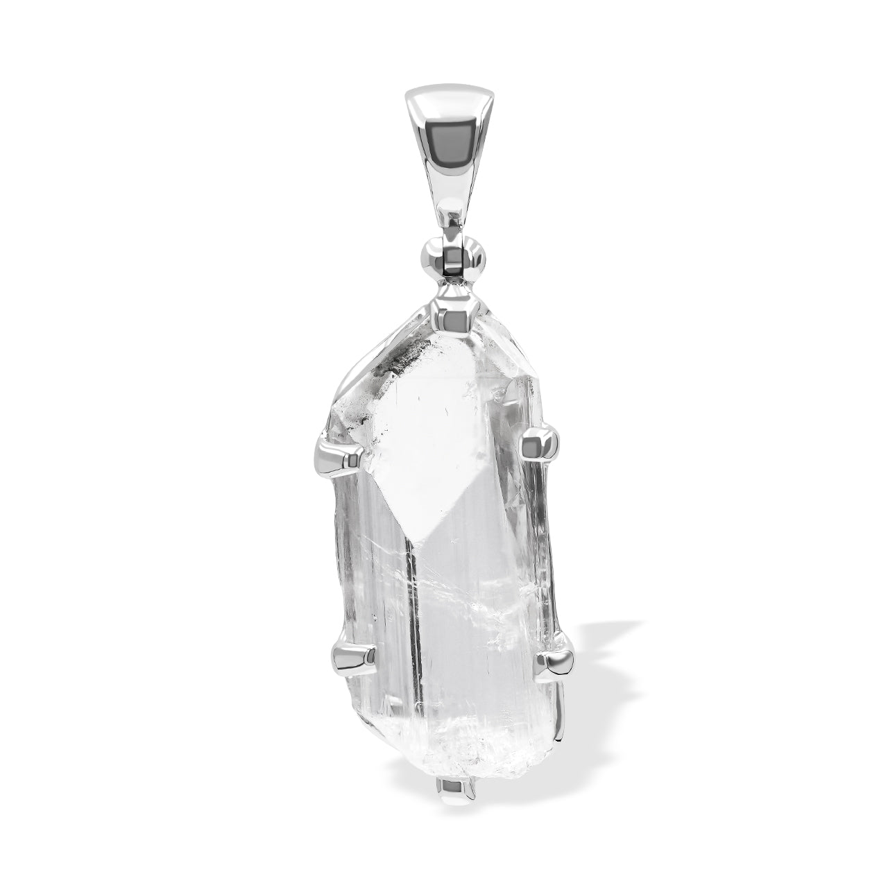 Starborn Danburite Crystal Pendant in Fine Sterling Silver