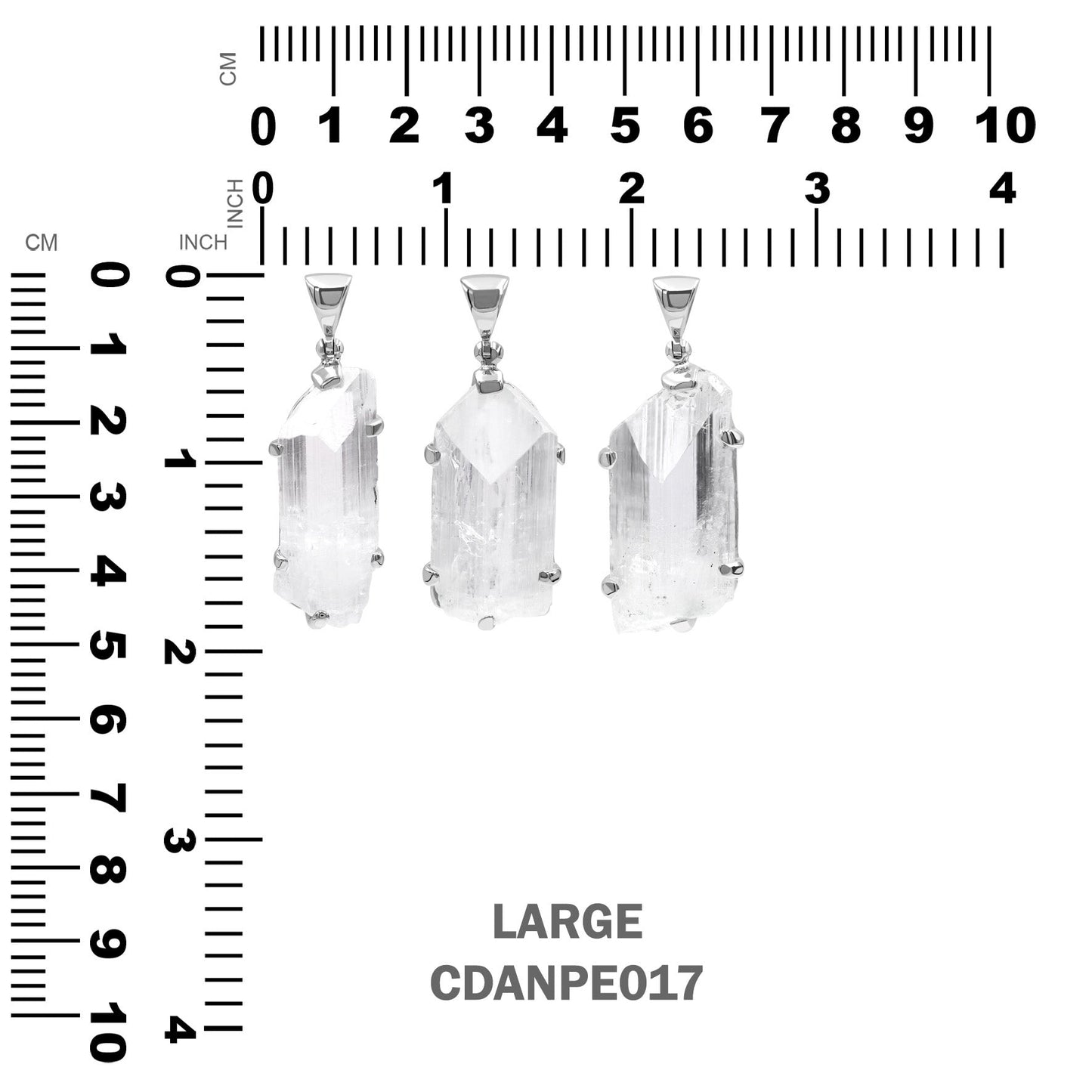 Starborn Danburite Crystal Pendant in Fine Sterling Silver