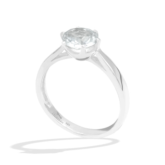 Starborn Faceted Danburite Ring in Sterling Silver