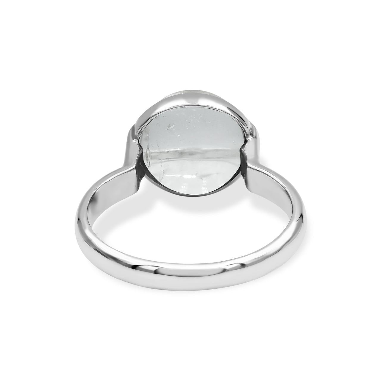 Starborn Danburite Sphere Ring with Silver Band in Sterling Silver