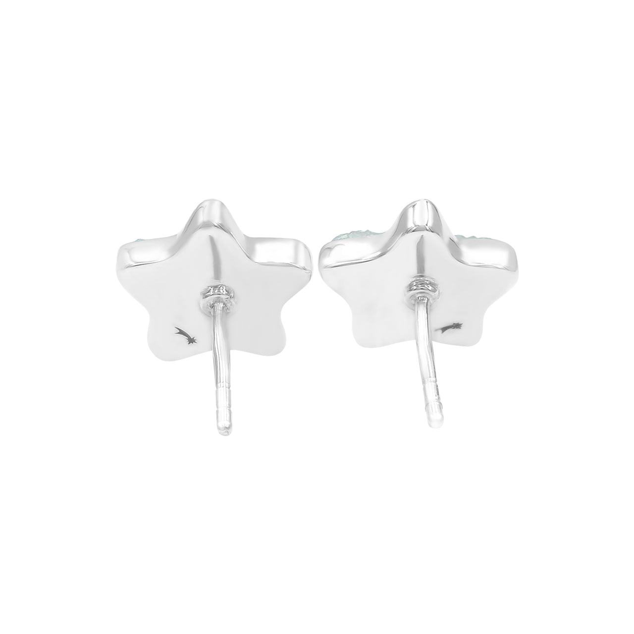 Starborn Drusy Quartz Star Post Earrings in Sterling Silver
