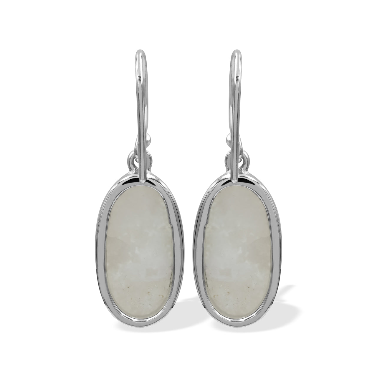 Starborn SI Opal Quartz Drusy Oval Earrings in Sterling Silver