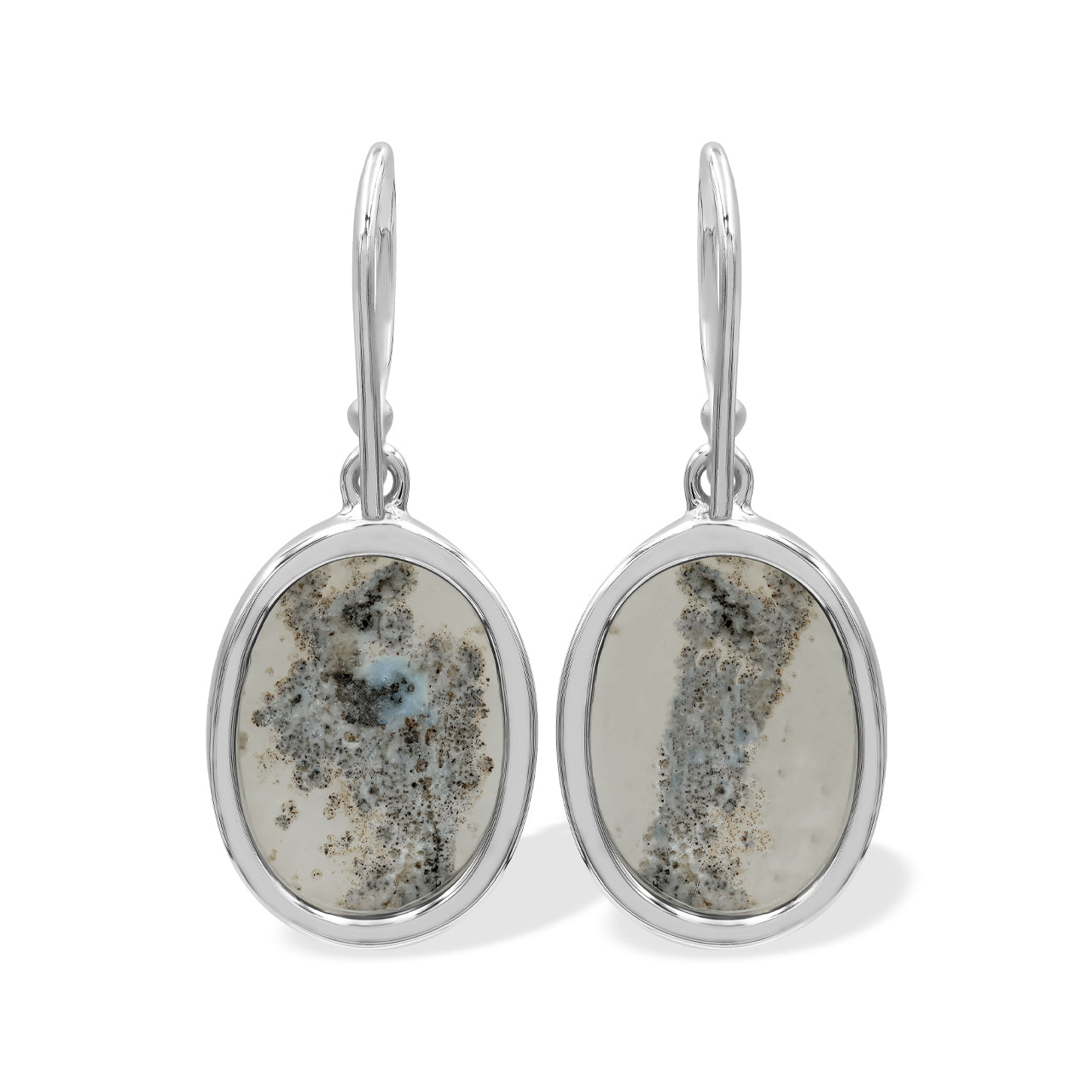 Starborn SI Opal Quartz Drusy Oval-Shaped Earrings in Sterling Silver