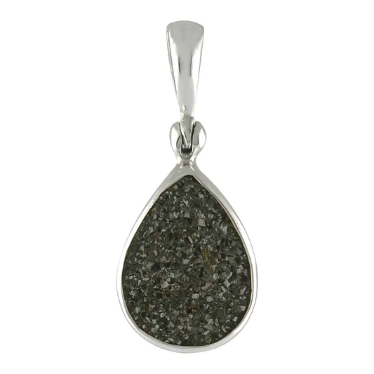Starborn Creations Black Quartz Drusy Pendant in Sterling Silver