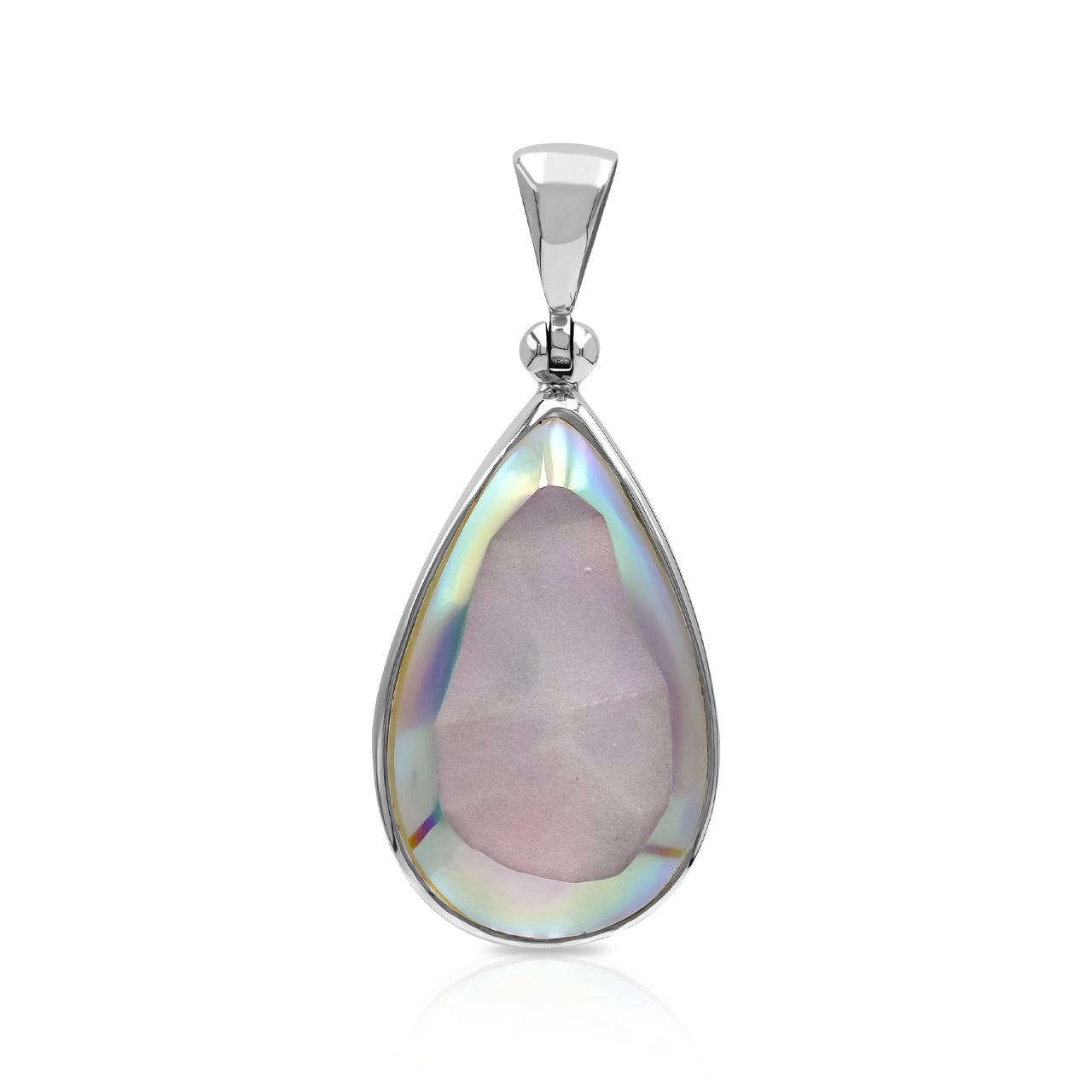 Starborn Window Drusy Pear Pendant in Sterling Silver