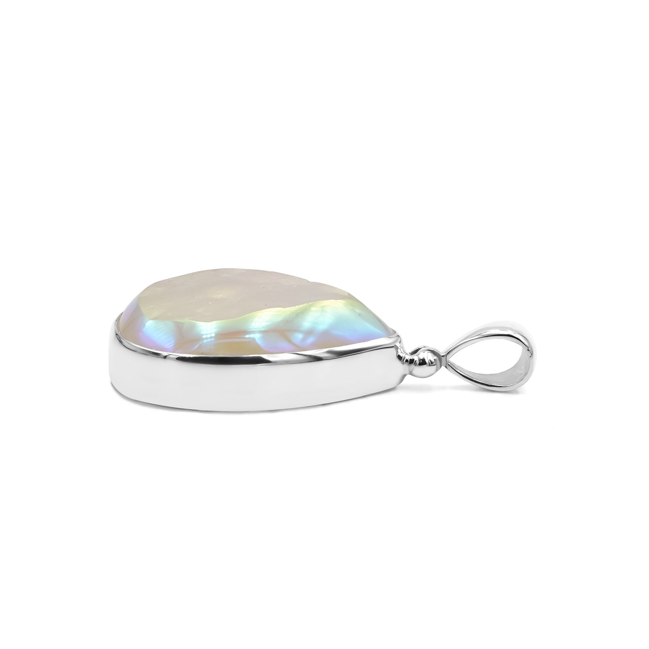 Starborn Window Drusy Pear Pendant in Sterling Silver