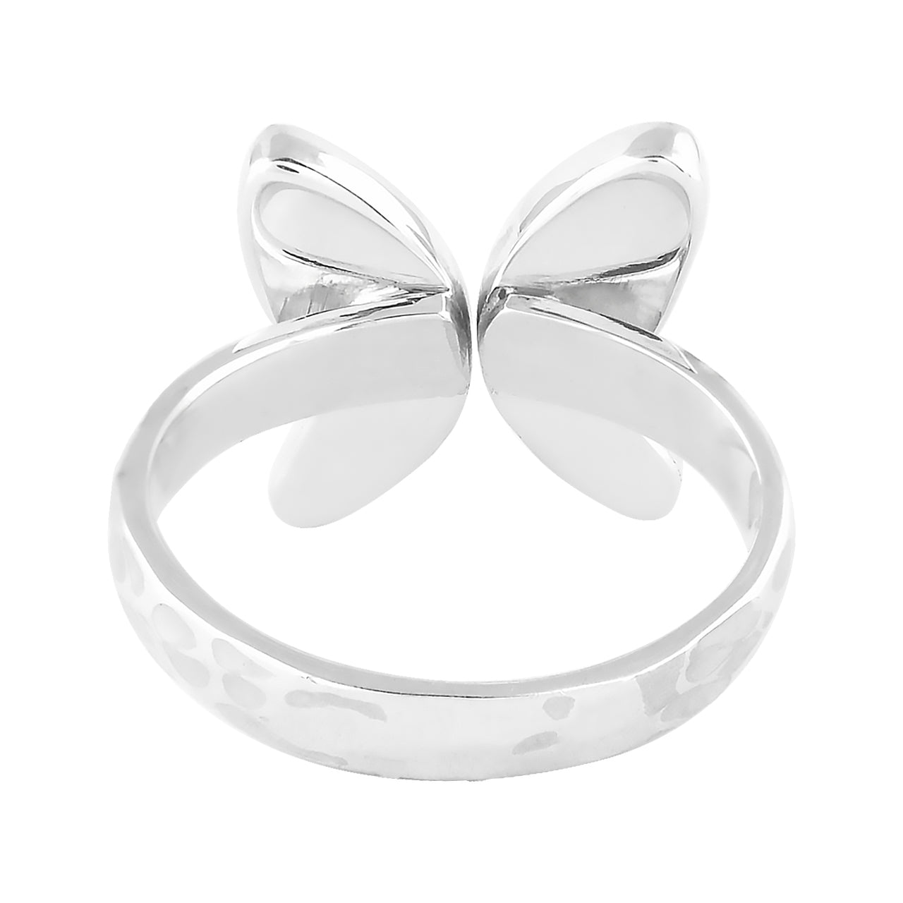 Starborn Blue Violet Drusy Butterfly Ring in Sterling Silver