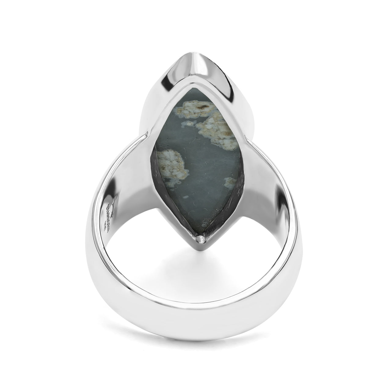 Starborn Silver Moon Quartz Drusy Marquise Ring in Sterling Silver