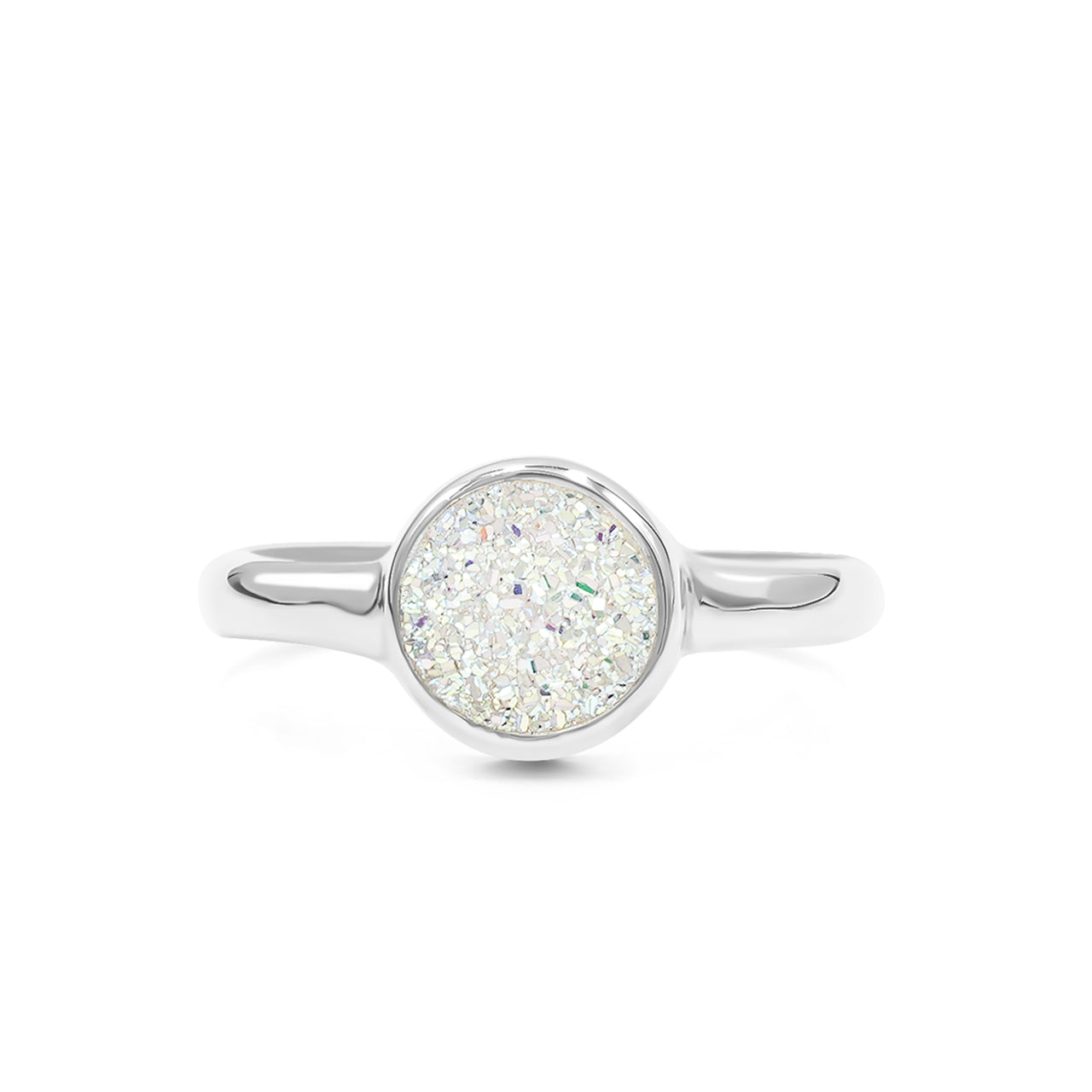 Starborn SI Opal Quartz Drusy Round Ring in Sterling Silver