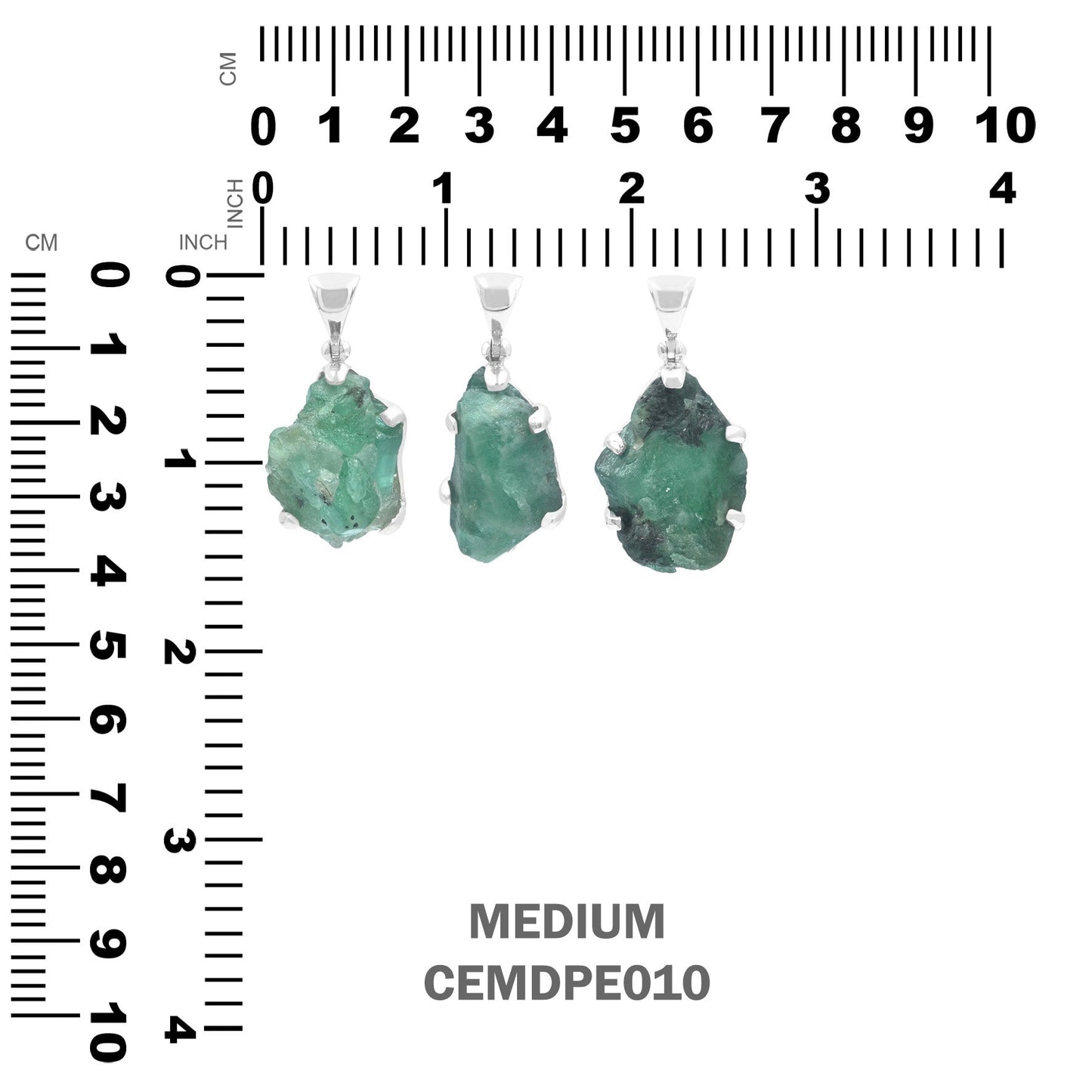 Starborn Emerald Crystal Pendant in Sterling Silver
