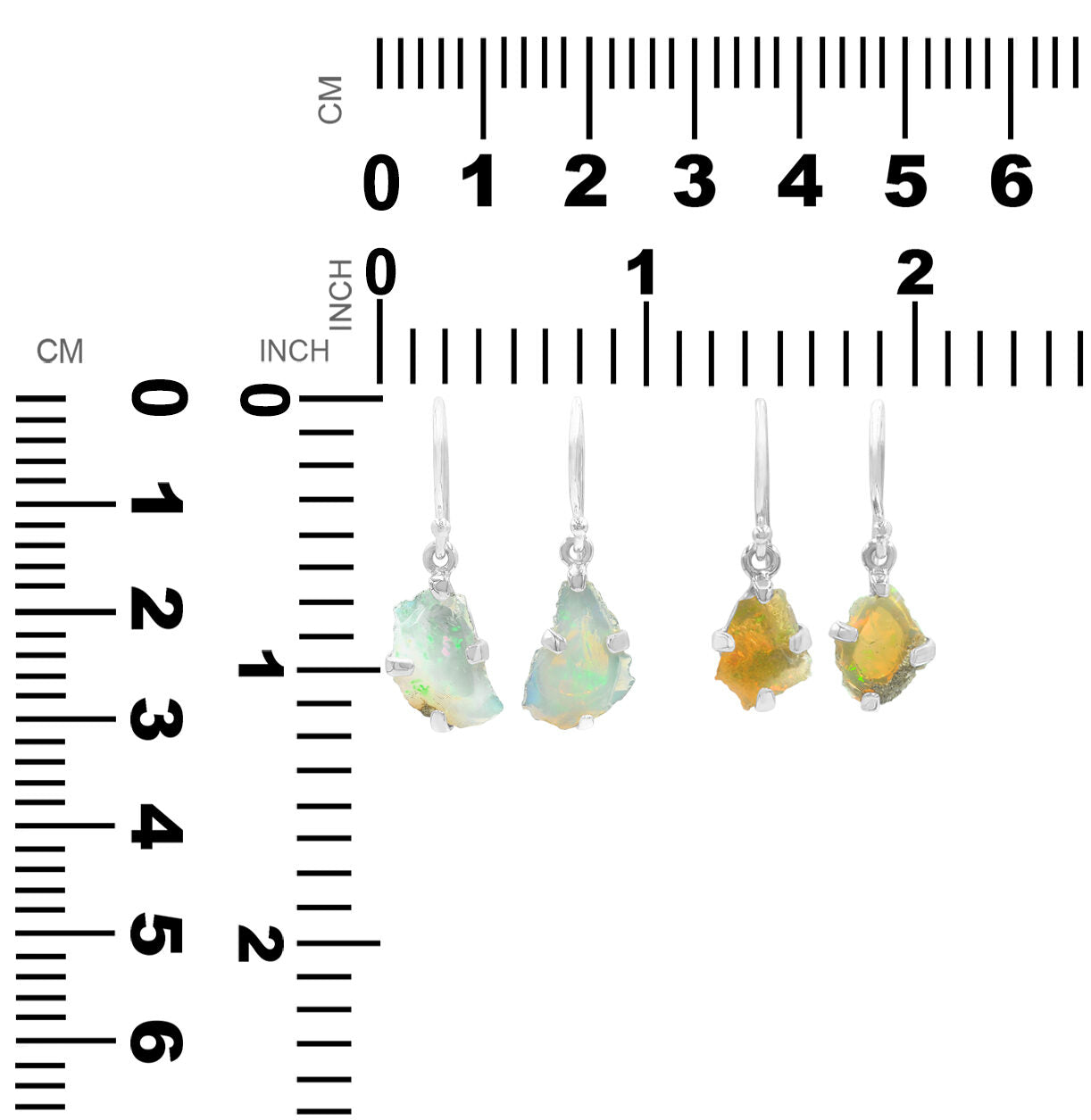 Starborn Natural Ethiopian Opal Earrings in Sterling Silver