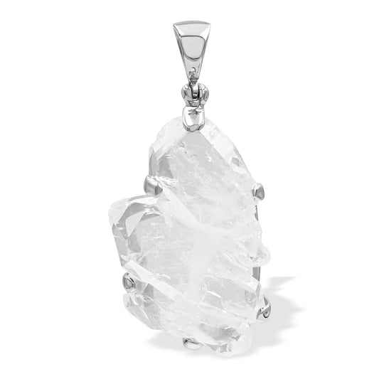 Starborn Faden Quartz Prong Set Pendant in Sterling Silver