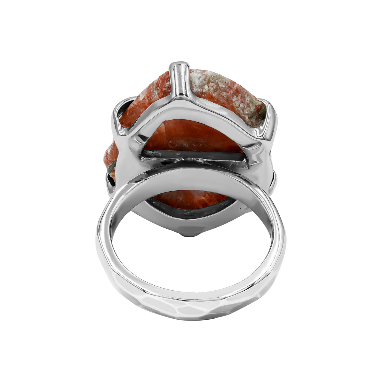 Starborn Utah Fossil Red Horn Coral Ring in Sterling Silver