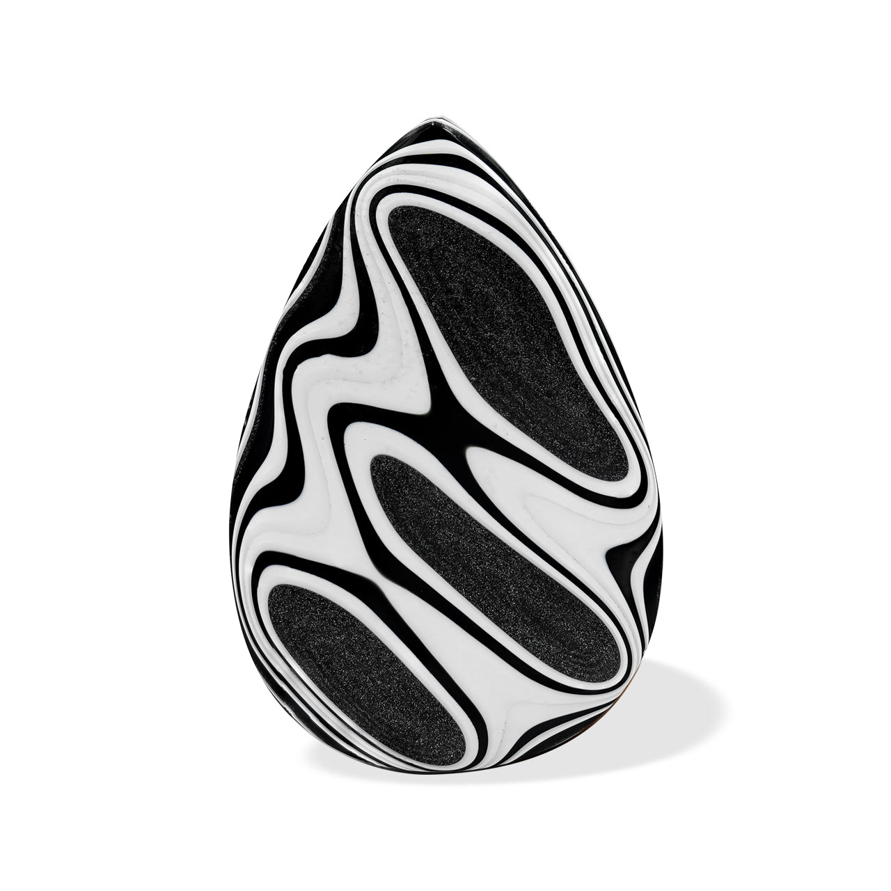 Starborn Black & White Fordite Pear Cabochon (1 Piece)