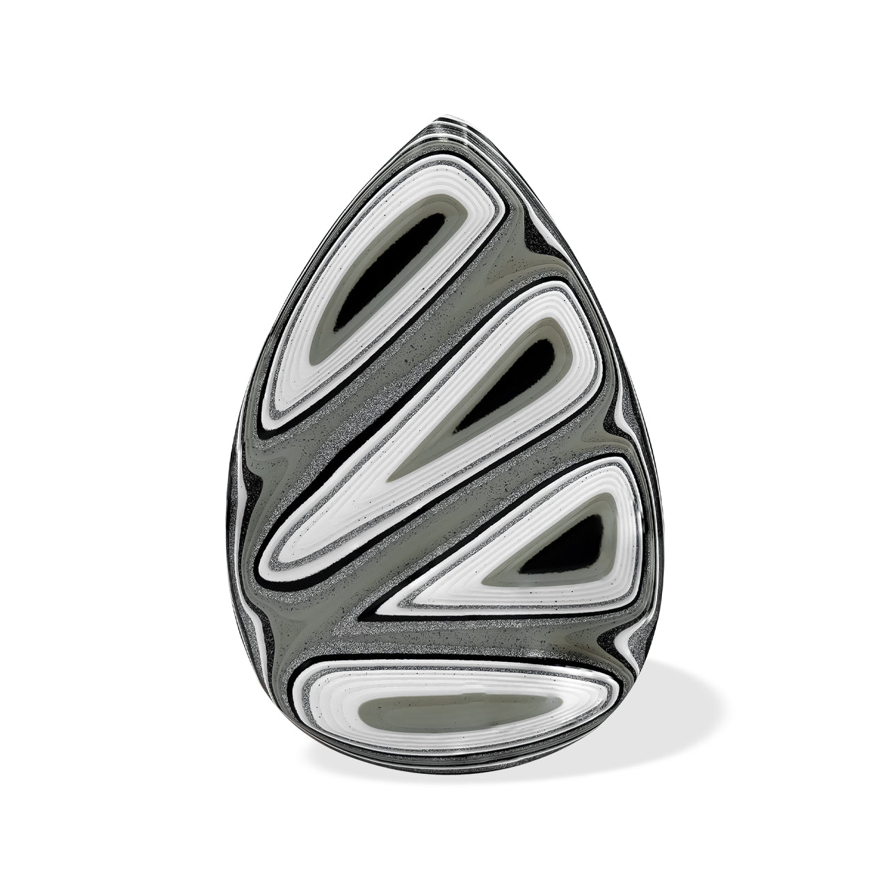 Starborn Black & White Fordite Pear Cabochon (1 Piece)