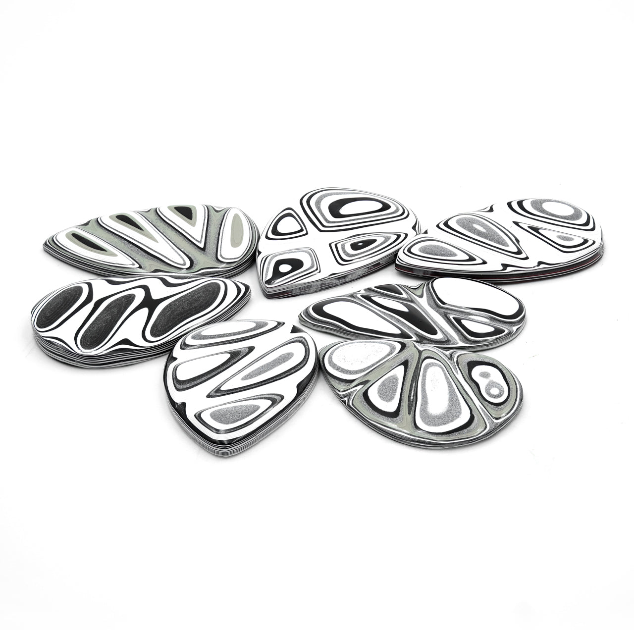 Starborn Black & White Fordite Pear Cabochon (1 Piece)