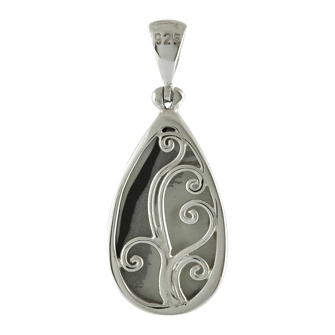 Starborn Red Fordite Pendant in Sterling Silver