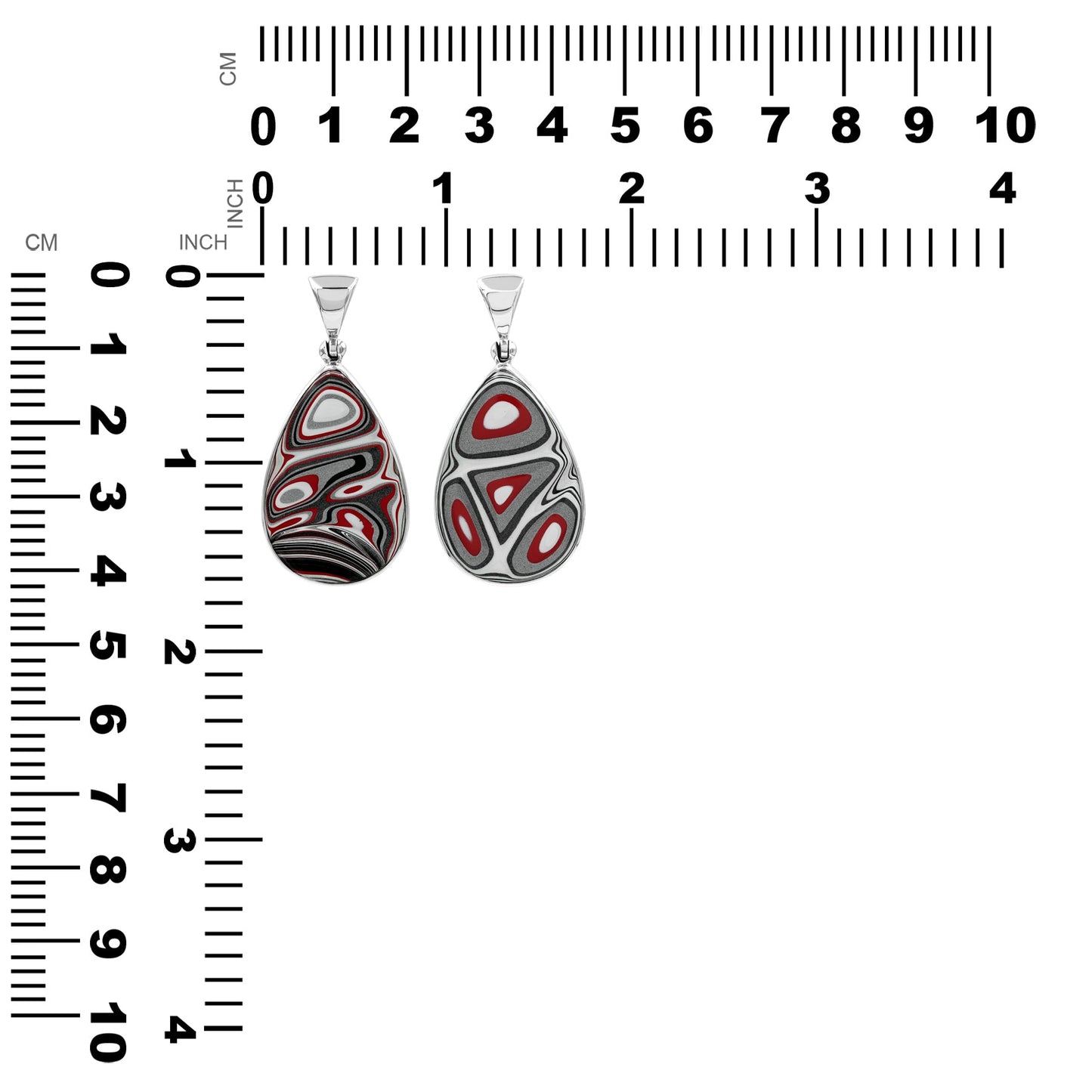 Starborn Red Fordite Pendant in Sterling Silver
