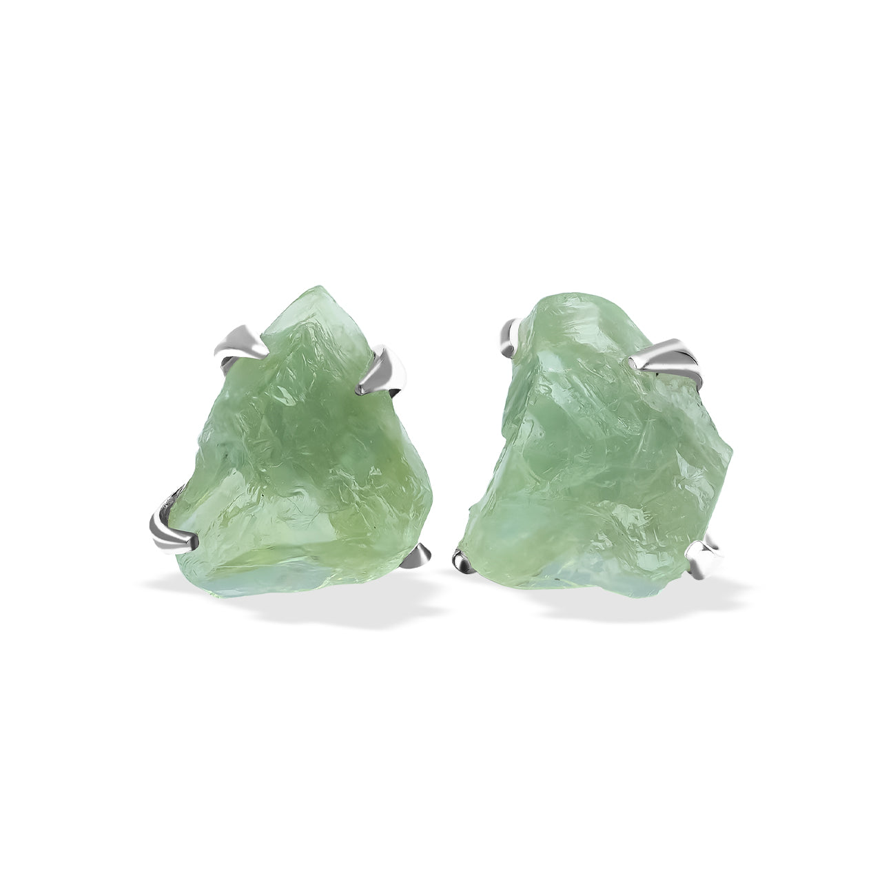 Starborn Green Fluorite Post Style Earrings in Sterling Silver