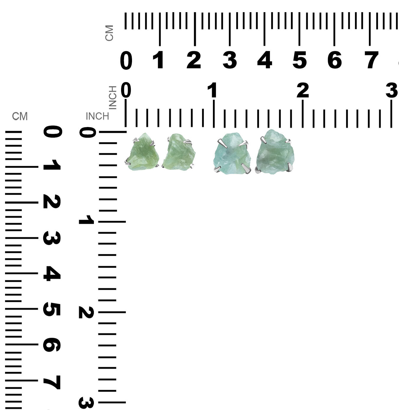 Starborn Green Fluorite Post Style Earrings in Sterling Silver