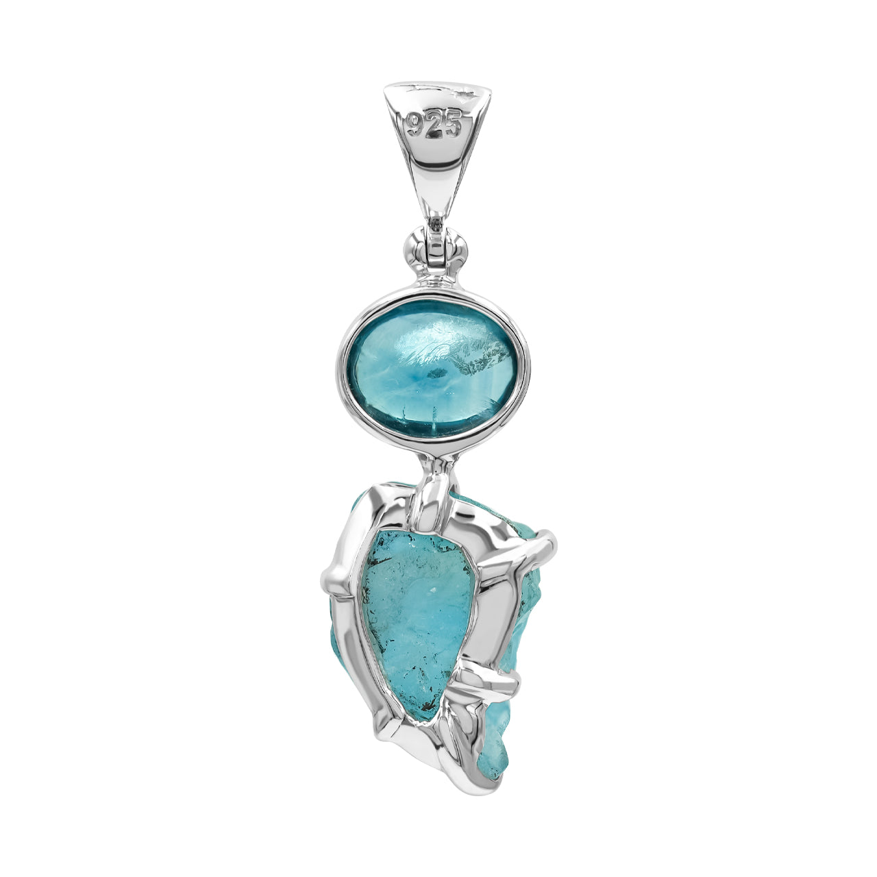 Starborn Green Fluorite Combination Pendant in Sterling Silver